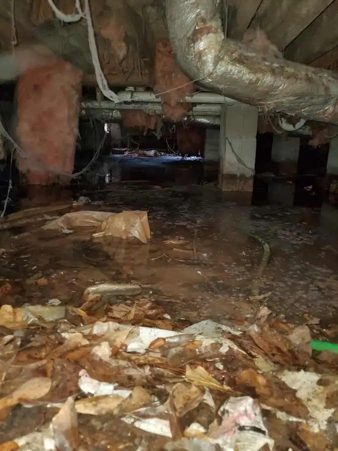 Crawl space flood assessment for Commercial Water Damage Restoration in Wyoming